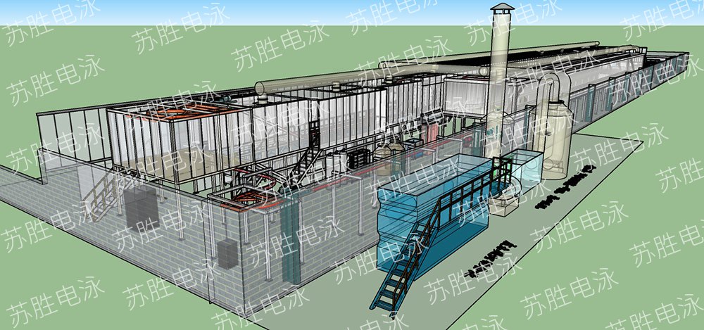 全自動(dòng)一體化封閉式電泳涂裝流水線
